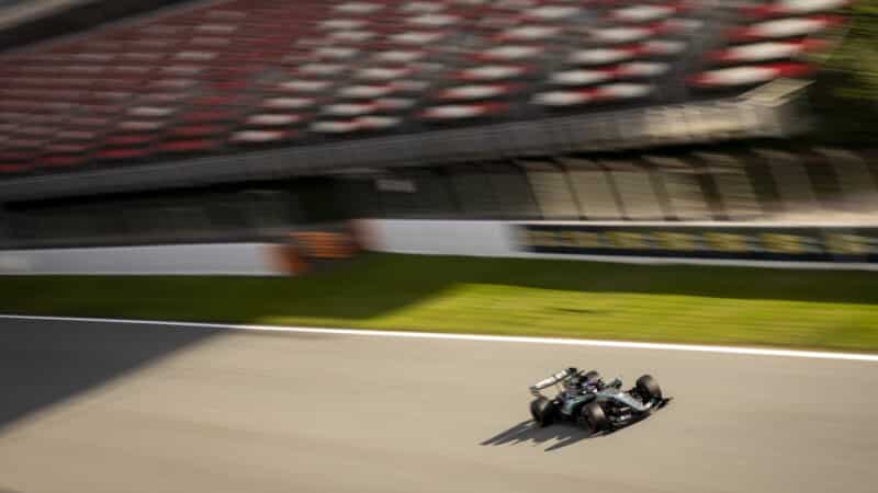 Kimi Antonelli, Mercedes, during Barcelona test